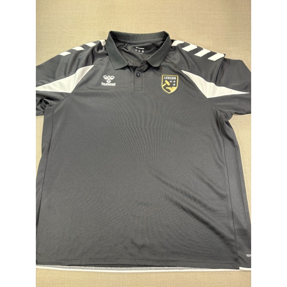 Hummel Black FC Legion Birmingham Golf Soccer Performance Polo Size XL